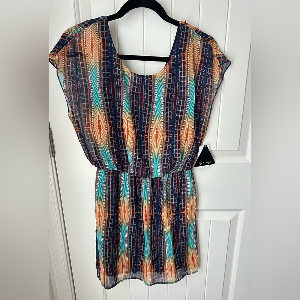 City Triangles Multicolor Patterned Mini Dress